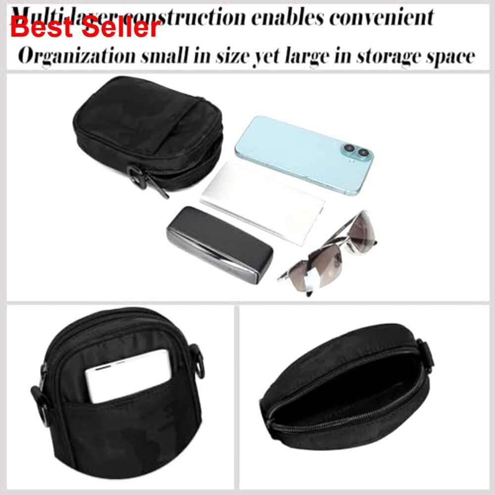 Unisex Mini Crossbody Sling Bag for Phone, Lightweight EDC Bag - Picture 4 of 7